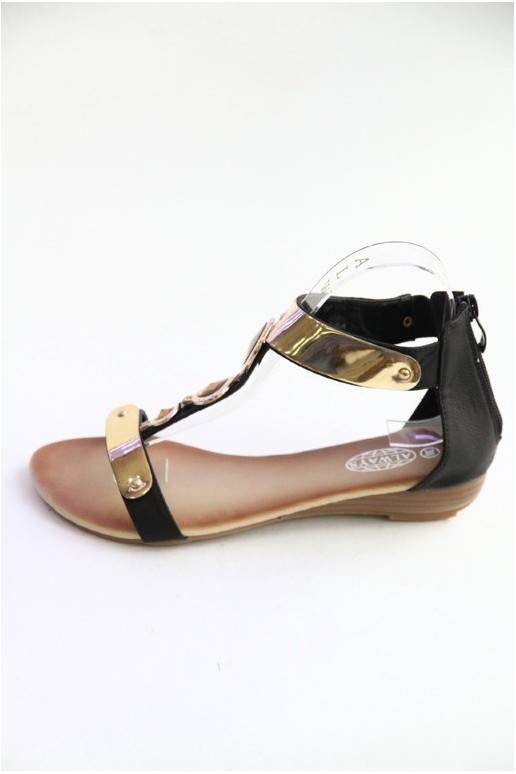 Sandals with gold color metallic imitation AH85849-1