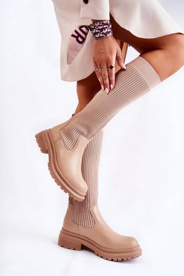 Ribbed Women's Boots On...