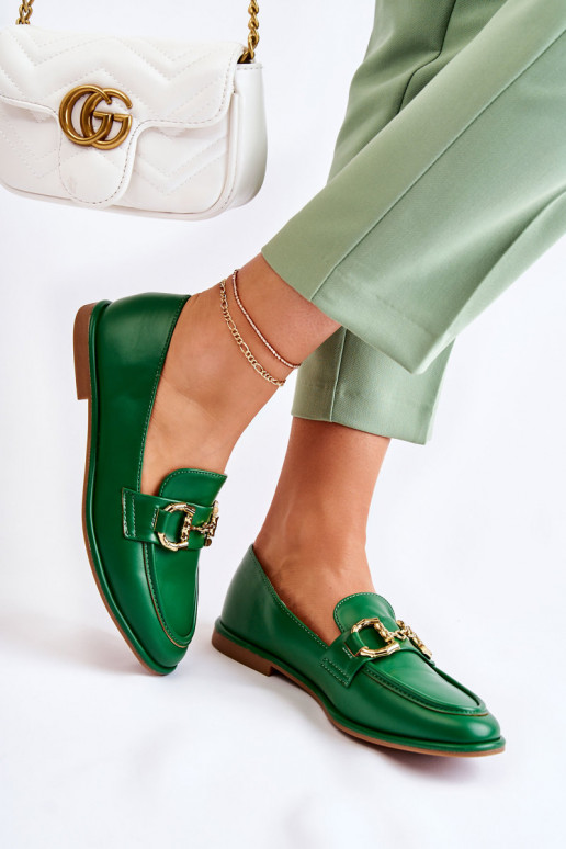 Women's Leather Loafers Green Coriso Women's Leather Loafers Green Coriso