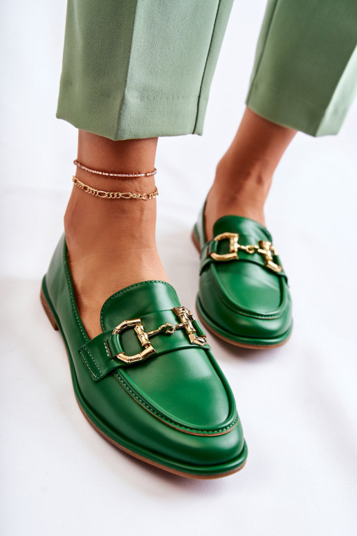 Women's Leather Loafers Green Coriso Women's Leather Loafers Green Coriso