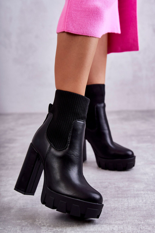 Women's Leather Boots With A Sock... Women's Leather Boots With A Sock...
