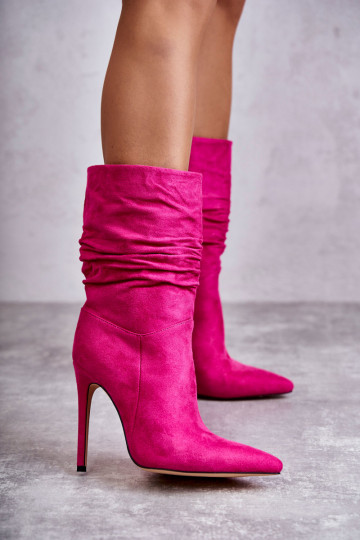 Women's Wrinkled Boots Boots pink Laguna 2