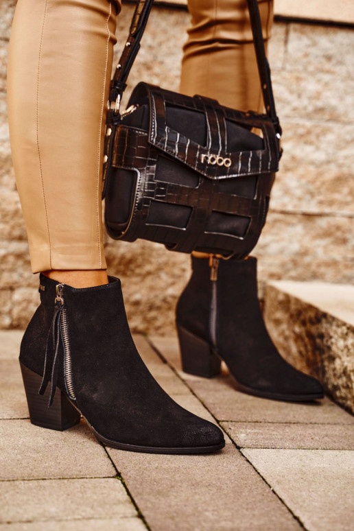 Women's Boots On Heel Suede Leather... Women's Boots On Heel Suede Leather...