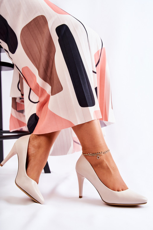 Classic Leather Stilettos Light Grey... Classic Leather Stilettos Light Grey...