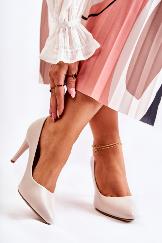 Classic Leather Stilettos Light Grey... Classic Leather Stilettos Light Grey...