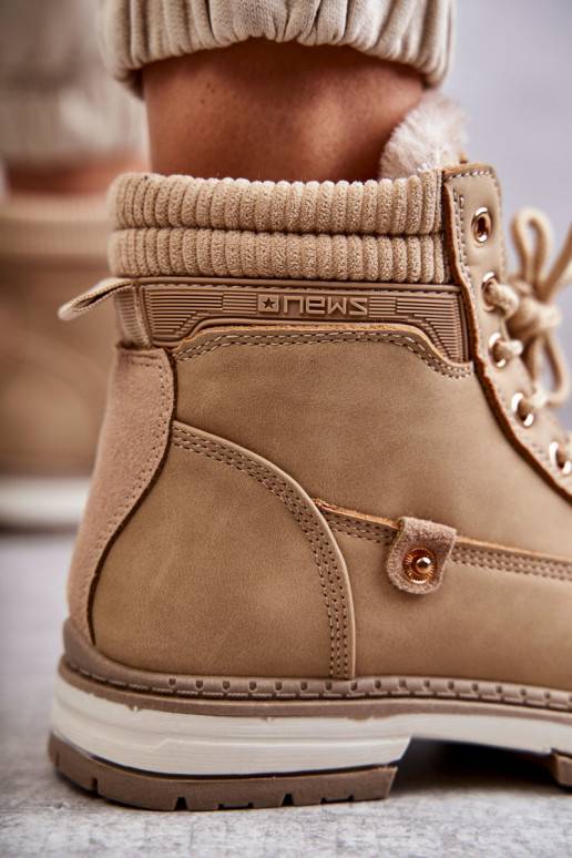 Women's Warm Boots Trappers Dark Beige Liv