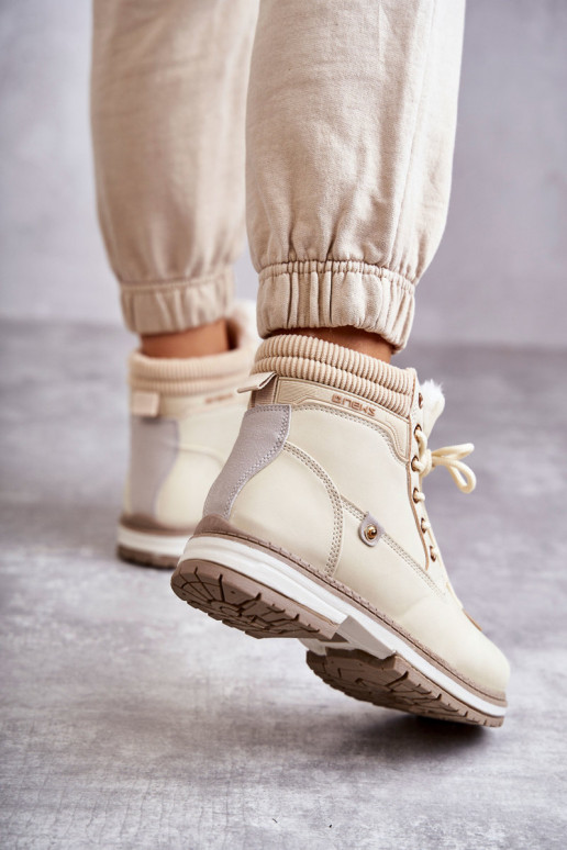 Women's Warm Boots Trappers Beige Liv