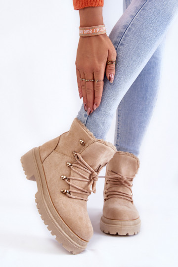 Women's Suede Boots Beige... 2
