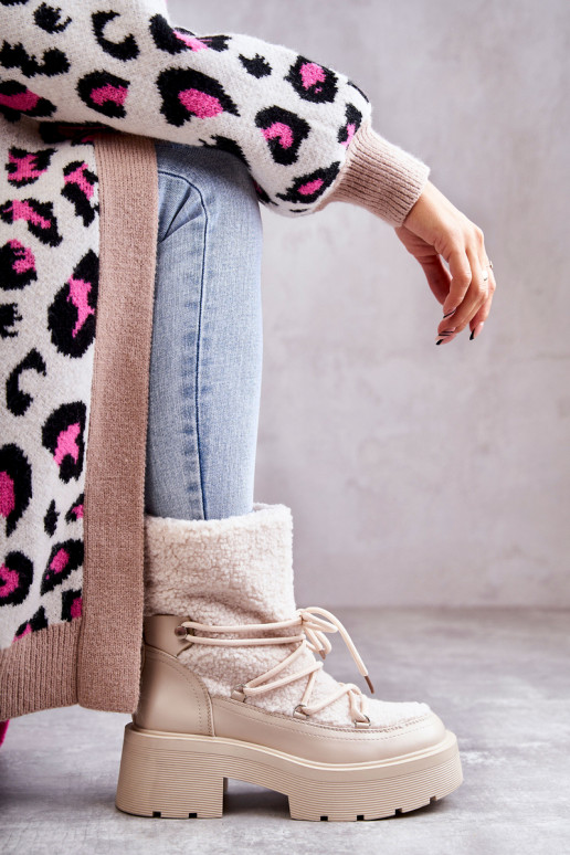 Smėlio spalvos aulinukai sniego batai... Smėlio spalvos aulinukai sniego batai...