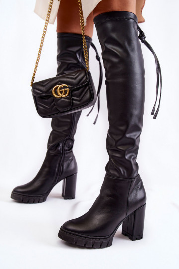 Leather Boots On The Platform Lewski Shoes Black 2