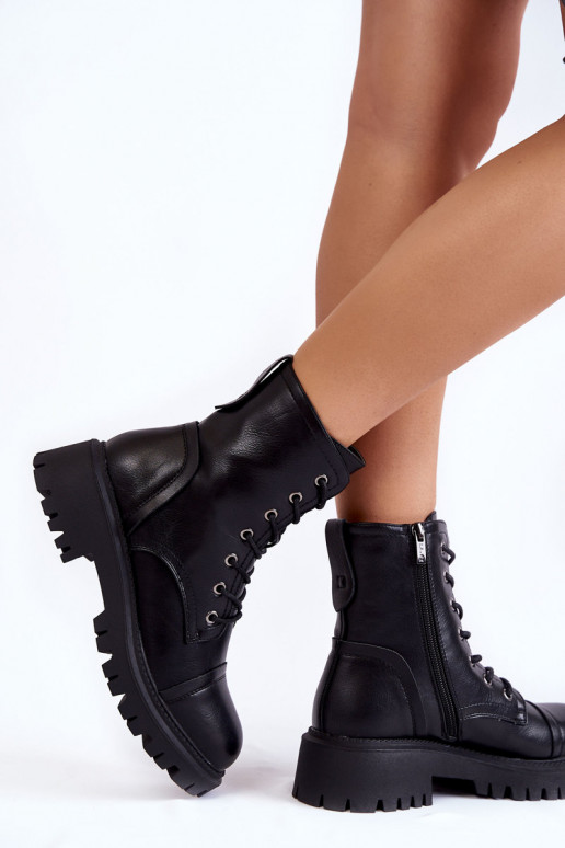 Leather Warm Boots Black Leather Warm Boots Black