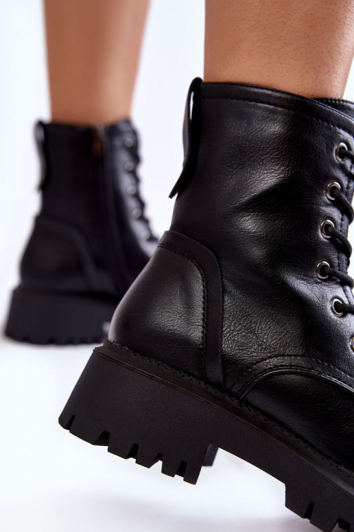 Leather Warm Boots Black Leather Warm Boots Black