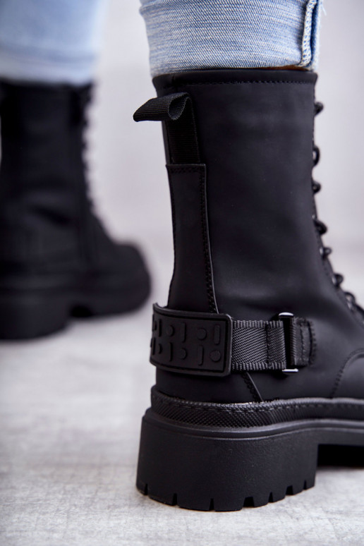 Women's Warm Boots With Zipper Black Fabiola