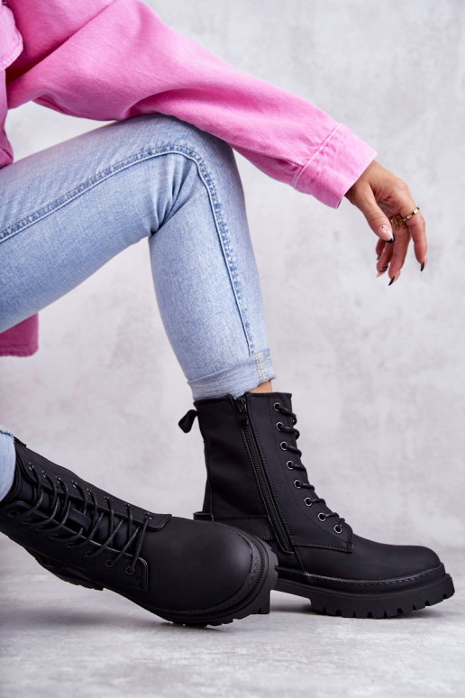 Women's Warm Boots With Zipper Black... Women's Warm Boots With Zipper Black...