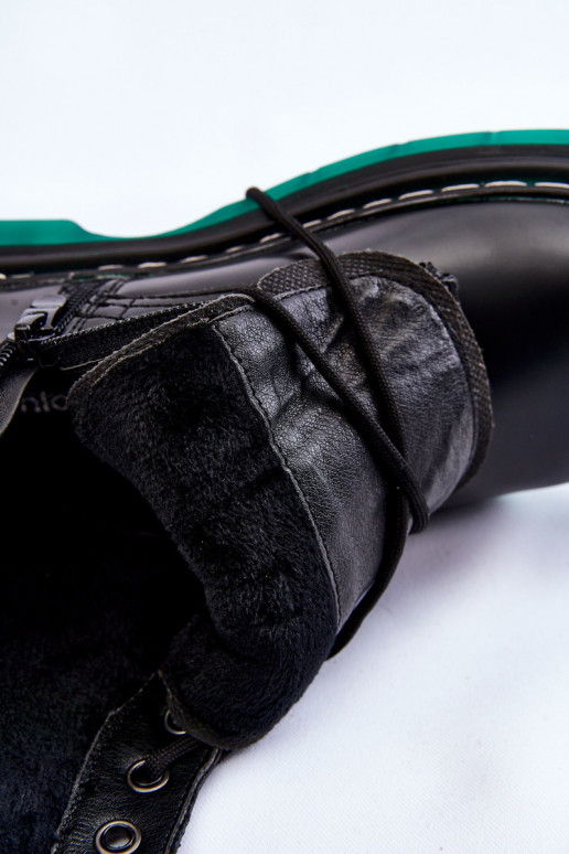 Women's Lace Up Boots With Green Sole... Women's Lace Up Boots With Green Sole...