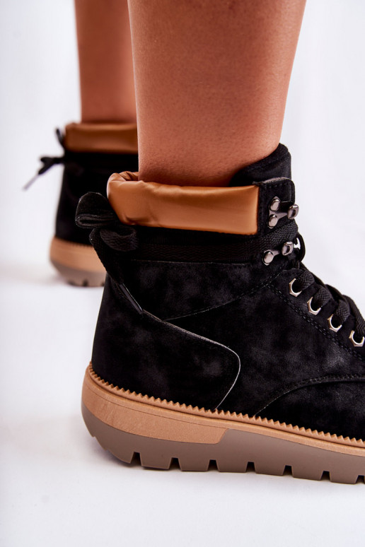 Leather Booties On The Platform Black... Leather Booties On The Platform Black...