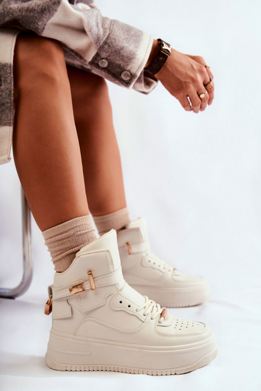 Women's Warm High Sport Shoes Beige Lexa Women's Warm High Sport Shoes Beige Lexa