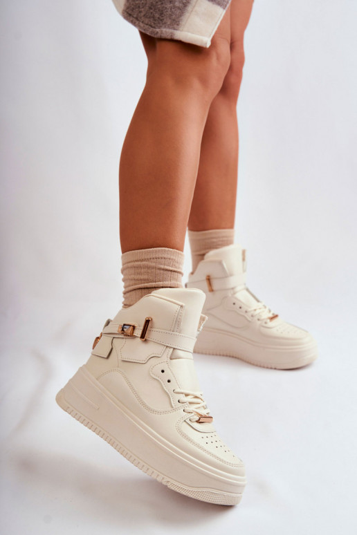 Women's Warm High Sport Shoes Beige Lexa