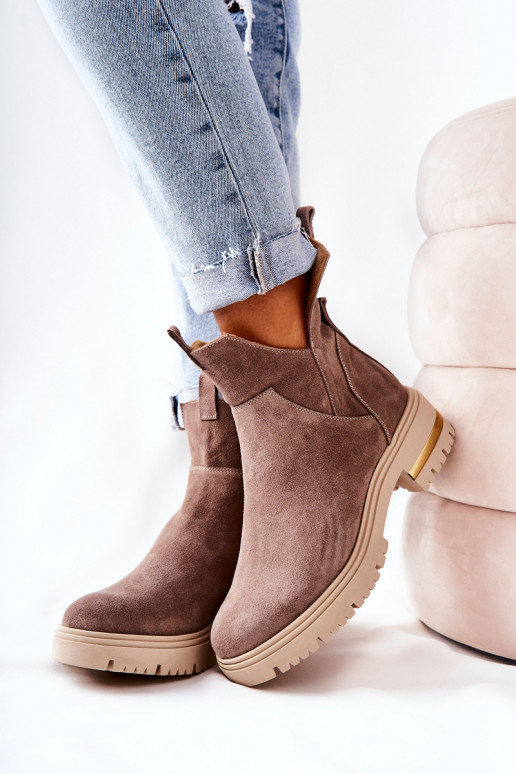 Padded boots opening Cappucino Tanya Padded boots opening Cappucino Tanya