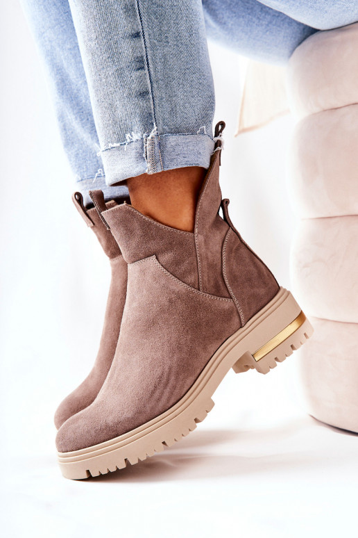 Padded boots opening Cappucino Tanya Padded boots opening Cappucino Tanya