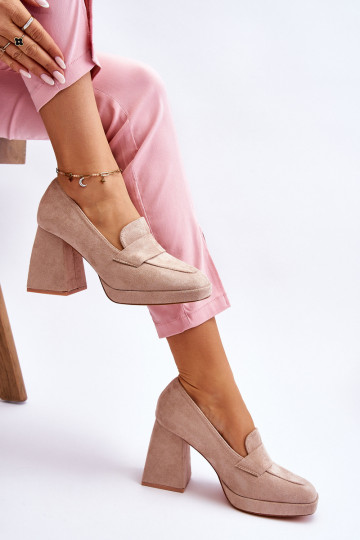 Suede Pumps On A Chunky... 2