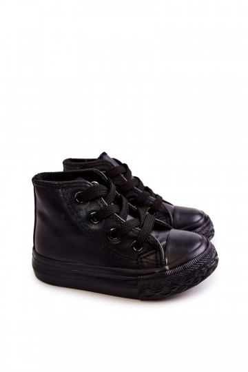 copy of Children's Leather High Sneakers Black Marney 2