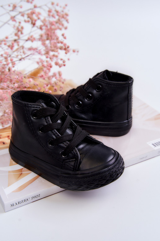 copy of Children's Leather High Sneakers Black Marney