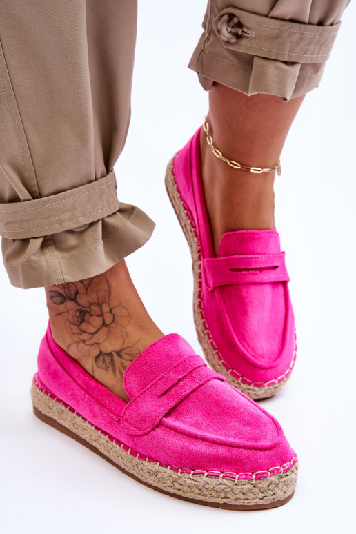 Women's Suede Espadrilles Fuchsia Keyla