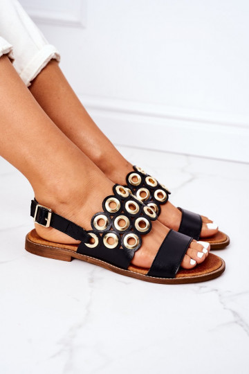 Leather Openwork Sandals... 2