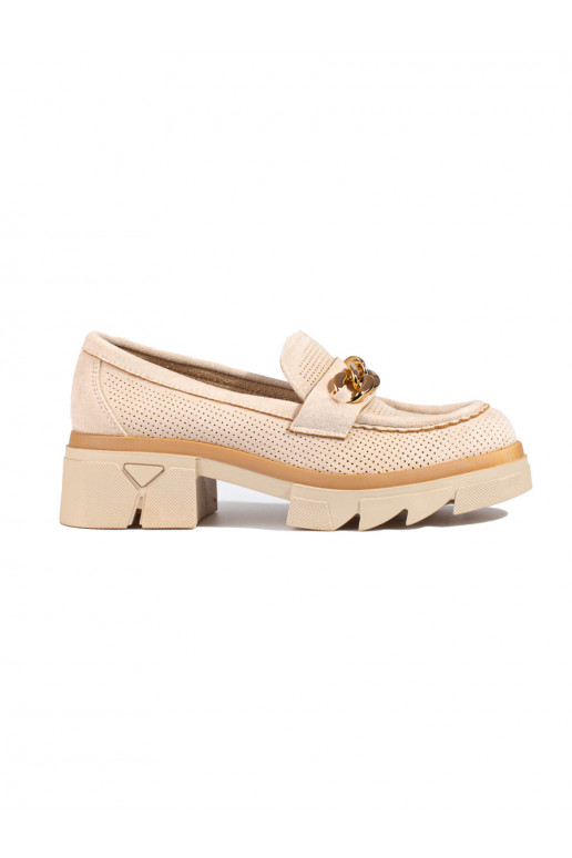 suede Women's moccasins  Shelovet light beige