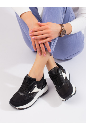 Black sneakers with a high platform Shelovet