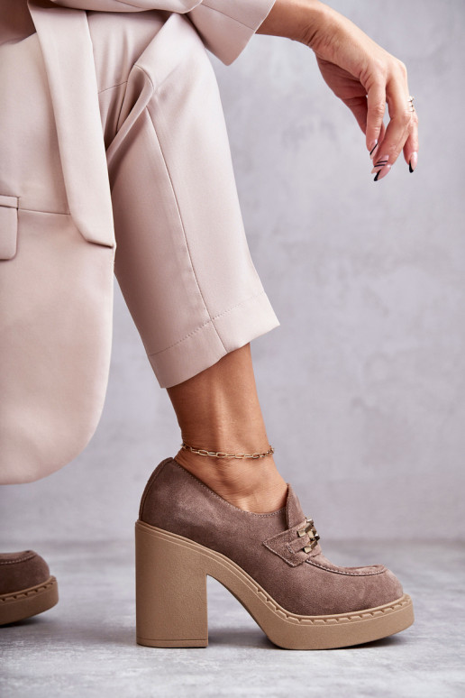 Suede shoes on a massive post Beige... Suede shoes on a massive post Beige...