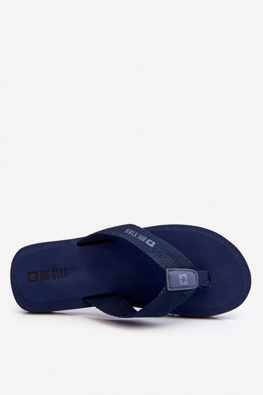 Men's Foam Flip Flops Big Star Navy Blue Men's Foam Flip Flops Big Star Navy Blue