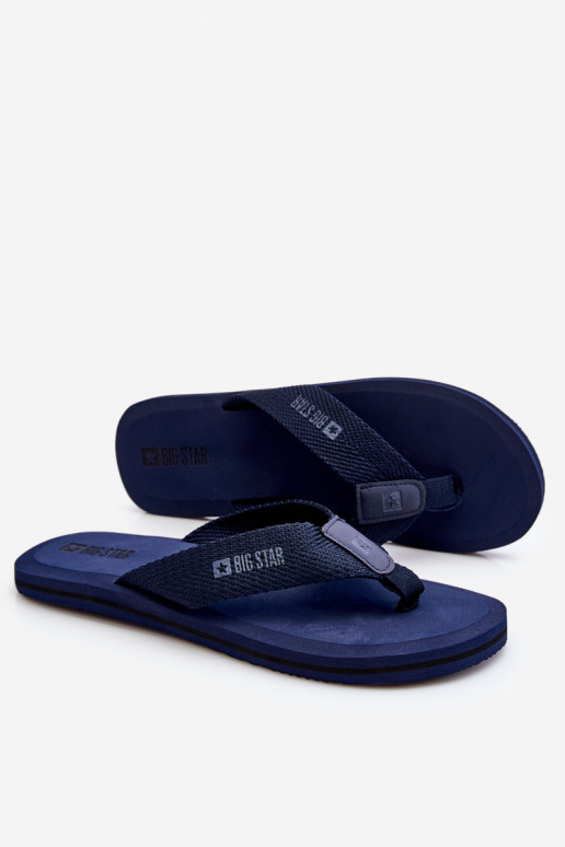 Men's Foam Flip Flops Big Star Navy Blue Men's Foam Flip Flops Big Star Navy Blue