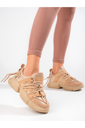 Beige Sneakers model shoes...