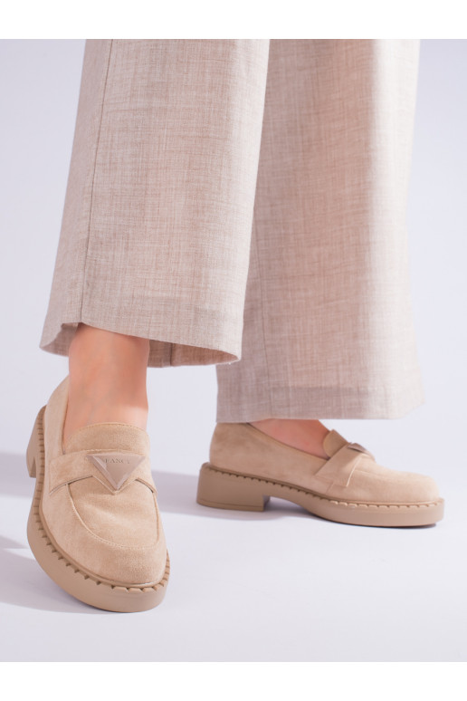 Suede  Women's moccasins beige Potocki Suede  Women's moccasins beige Potocki