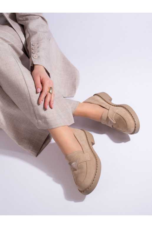 Suede  Women's moccasins beige Potocki Suede  Women's moccasins beige Potocki