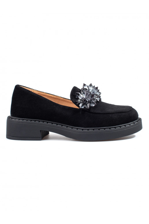Suede Women's moccasins Potocki black Suede Women's moccasins Potocki black