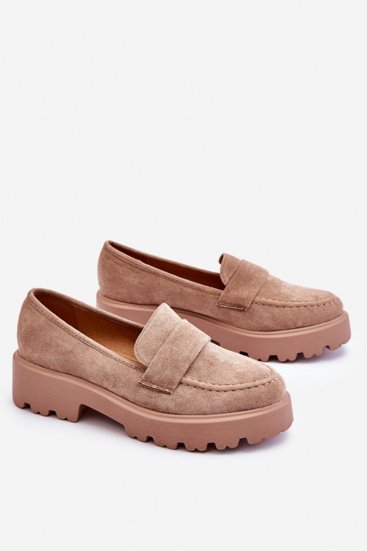 Classic Suede Loafers Loafers Beige... Classic Suede Loafers Loafers Beige...