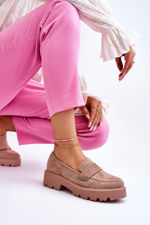 Classic Suede Loafers Loafers Beige... Classic Suede Loafers Loafers Beige...