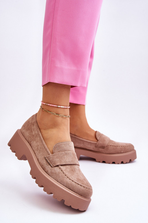 Classic Suede Loafers Loafers Beige... Classic Suede Loafers Loafers Beige...