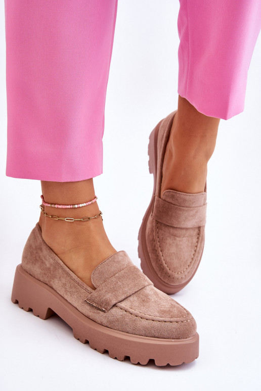 Classic Suede Loafers Loafers Beige... Classic Suede Loafers Loafers Beige...