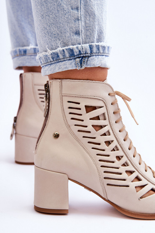 Leather Openwork Boots Maciejka Light... Leather Openwork Boots Maciejka Light...