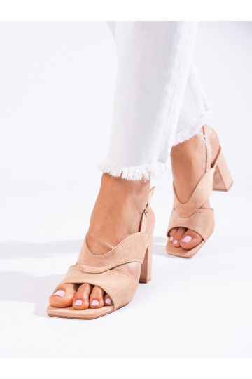 suede sandals  beige Vinceza 2