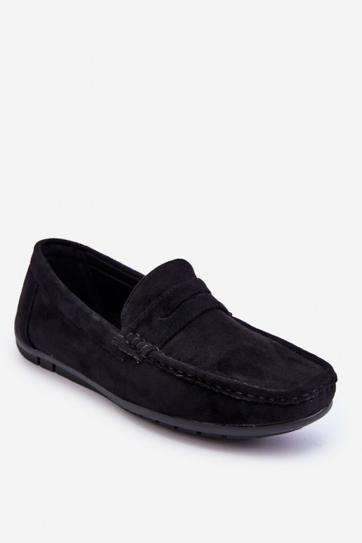 Men's Suede Loafers Black Wesley Men's Suede Loafers Black Wesley