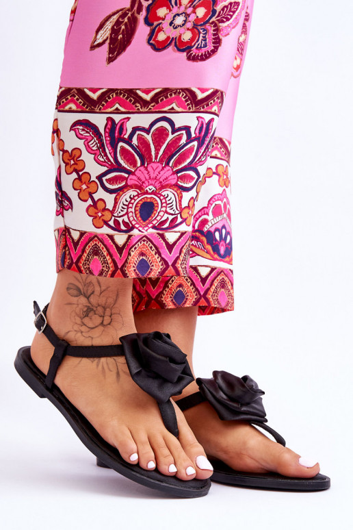 Women's Flip Flops With Fabric Rose... Women's Flip Flops With Fabric Rose...