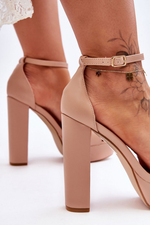 Leather Sandals On A High Bar And... Leather Sandals On A High Bar And...