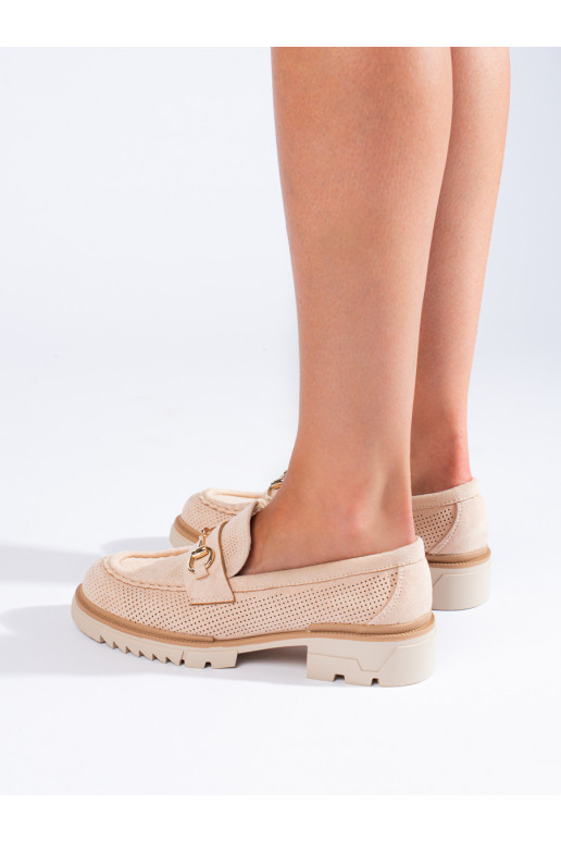 Moccasins  of suede Shelovet beige Moccasins  of suede Shelovet beige