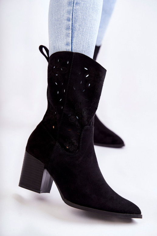 Women's Suede Boots With Cowboy Boots... Women's Suede Boots With Cowboy Boots...