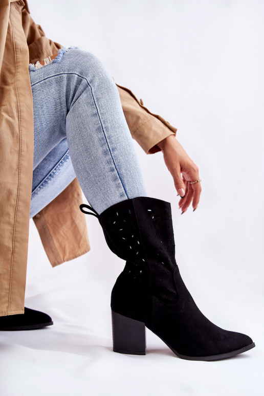 Women's Suede Boots With Cowboy Boots... Women's Suede Boots With Cowboy Boots...